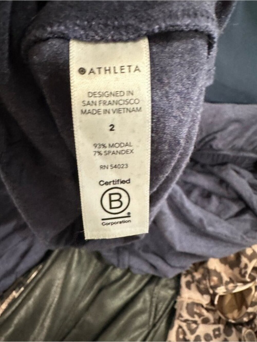 Athleta Navy Blue Wide Leg Jumpsuit Size 2 Modal Blend Sleeveless Lounge Travel - Picture 8 of 10